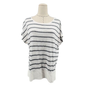 CAbi Lifeboat #762 Striped Dolman Sleeve Tshirt Crew Neck Womens Top Size Small